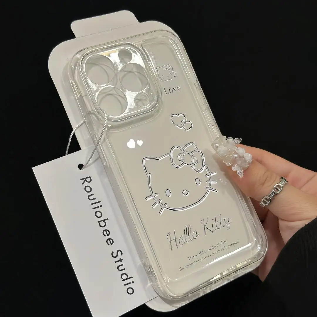Sanrio Hello Kitty Bow Case For Xiaomi Redmi Note 13 Pro 12 11 10 Plus 14C 13C 12C 9A cover Silicone Funda Soft Transparent