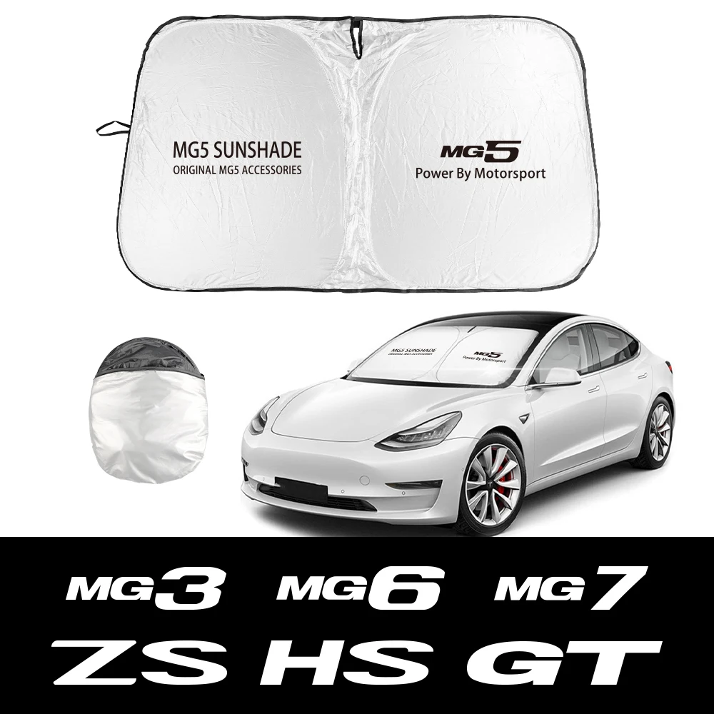 Car Front Window Sunshade Cover Windshield Protector Trapezoidal Umbrella Auto Accessory For MG ZS HS GT HECTOR MG3 MG5 MG6 MG7