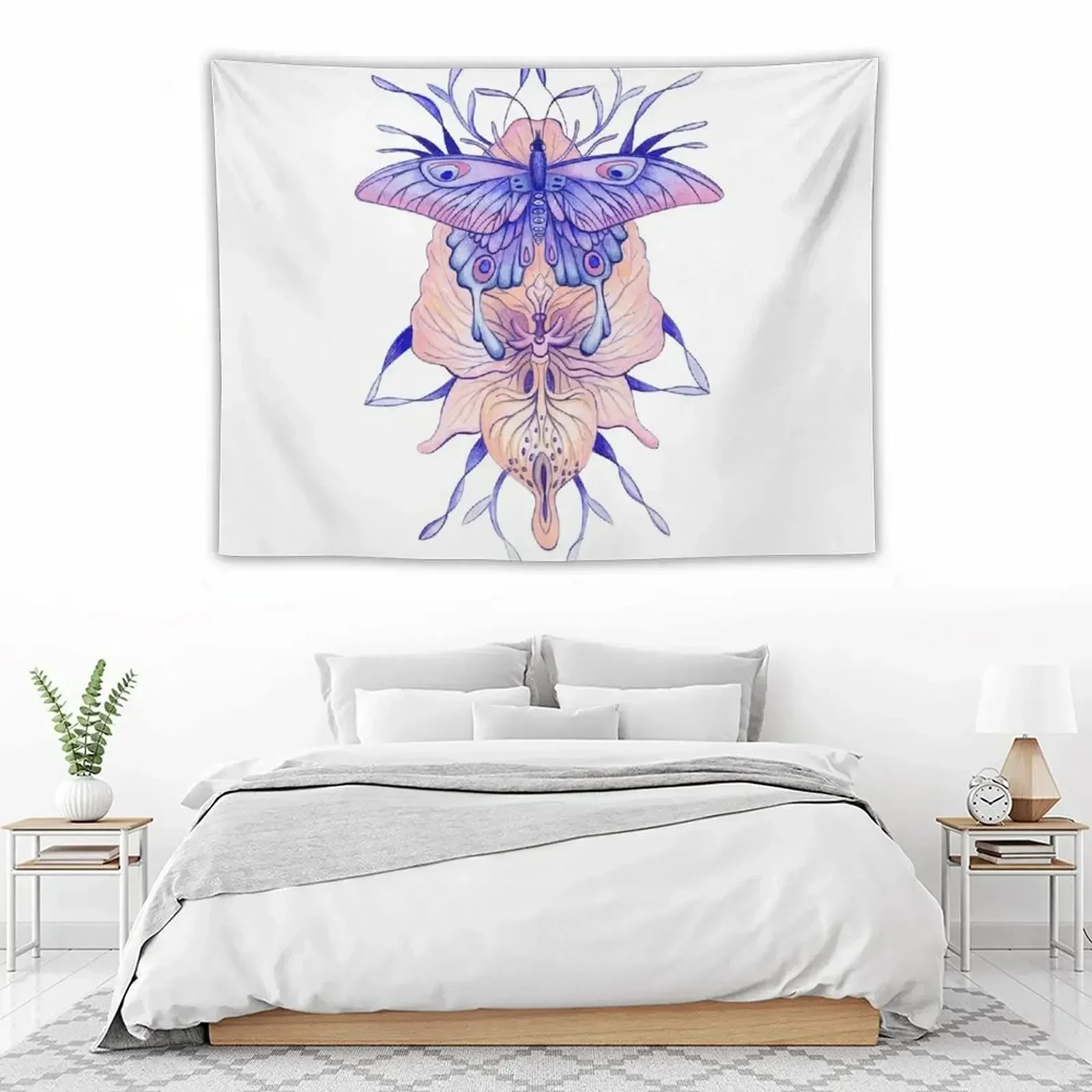

Butterfly Orchid Tapestry Bedroom Organization And Decoration Home Decorating Tapestry