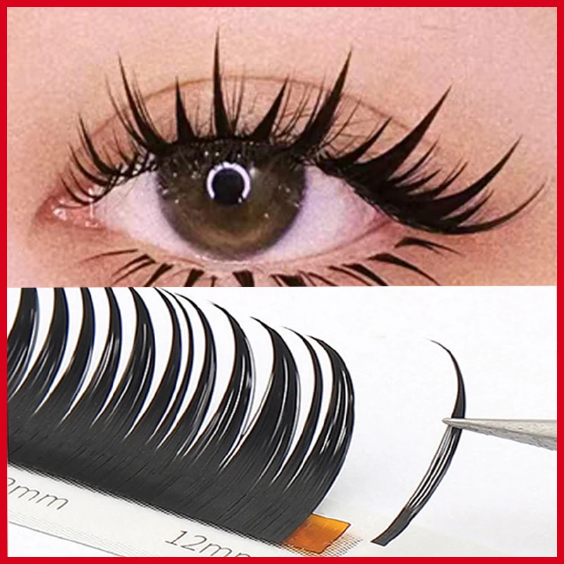 False Eyelash Extension New Fashion Soft Mink False Eyelash Individual Lashes Russian Volume Premade Fans Lashes Makeup Supplies