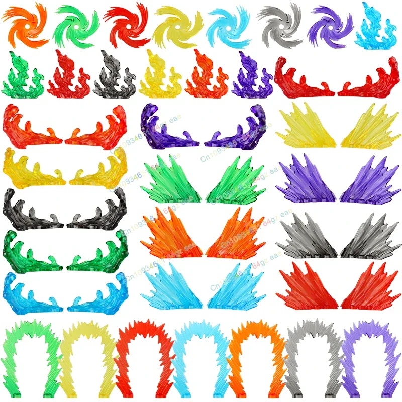 Explosion Vortex Fire effect Cartoon Accessories Weapons Bricks Special Effects Parts Action Figures Toys Gifts 10PCS FDPJ38-42 - Image 2
