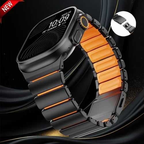 Correa De Goma De Acero Inoxidable Para Apple Watch Ultra 3