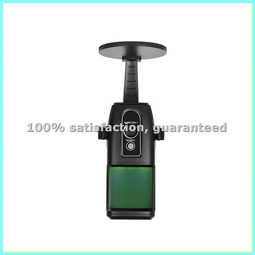 

USB-конденсаторный микрофон для настольных ПК, игровой RGB-микрофон, с большой головкой, Plug & Play, идеально подходит для стриминга и подкастинга - ABFT