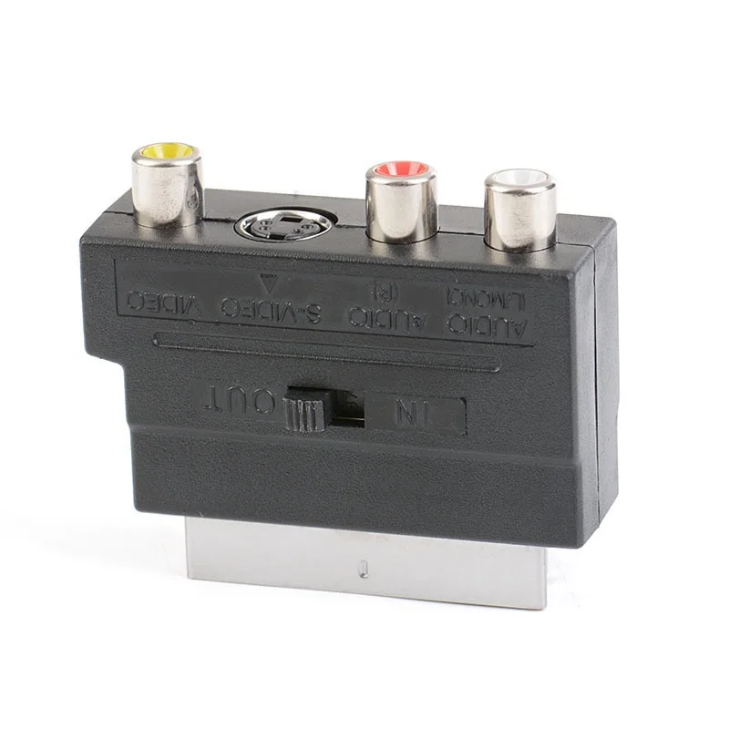 21Pin RGB Scart to 3RCA S-Video AV TV Adapter Composite Video Left Right Audio Converter Connect Television Projector Cable Plug image 4