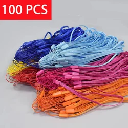 100pcs Short Mobile Phone Strap Anti-lost Broadband Wrist Lanyard Rope For Keys ID Card Holder Phone Camera Keys USB Drive