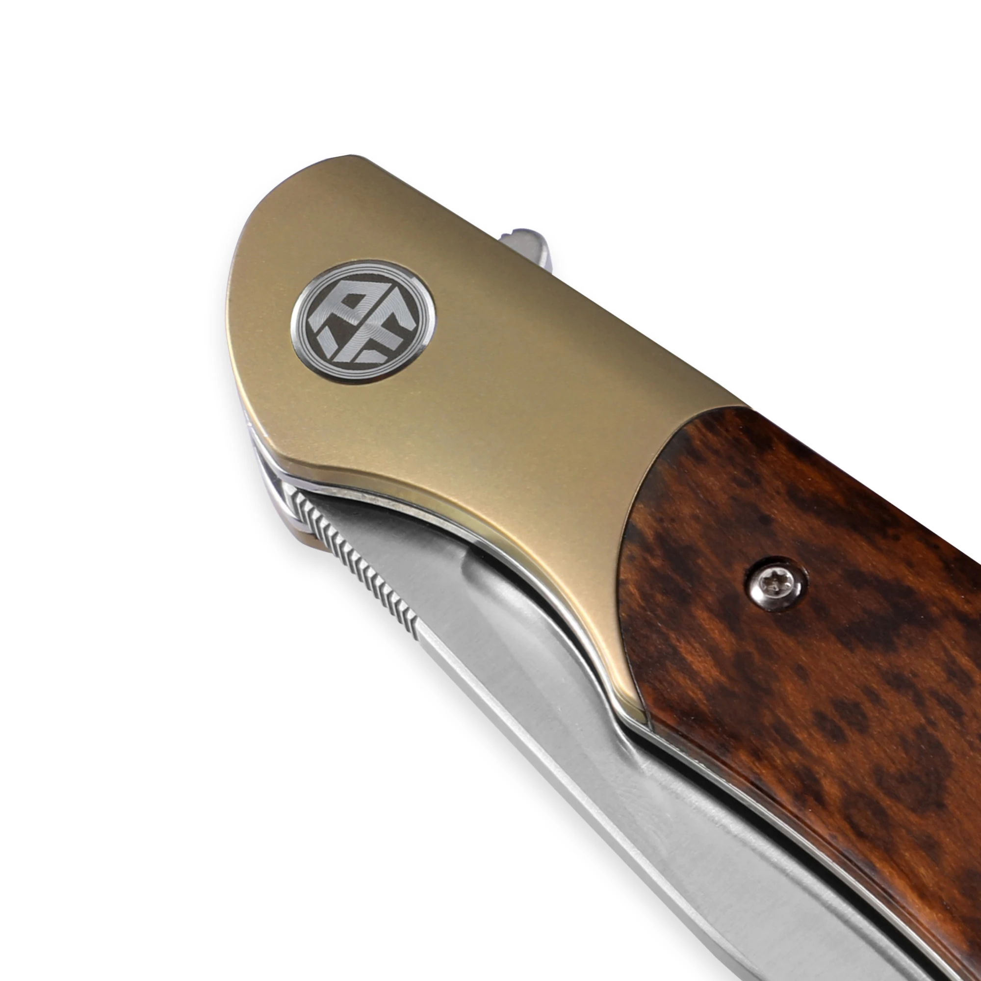 Petrified Fish PFP09 складной нож с титановой деревянной ручкой K110 сатиновое лезвие Coltello Кемпинг резка Выживание EDC ручной инструмент