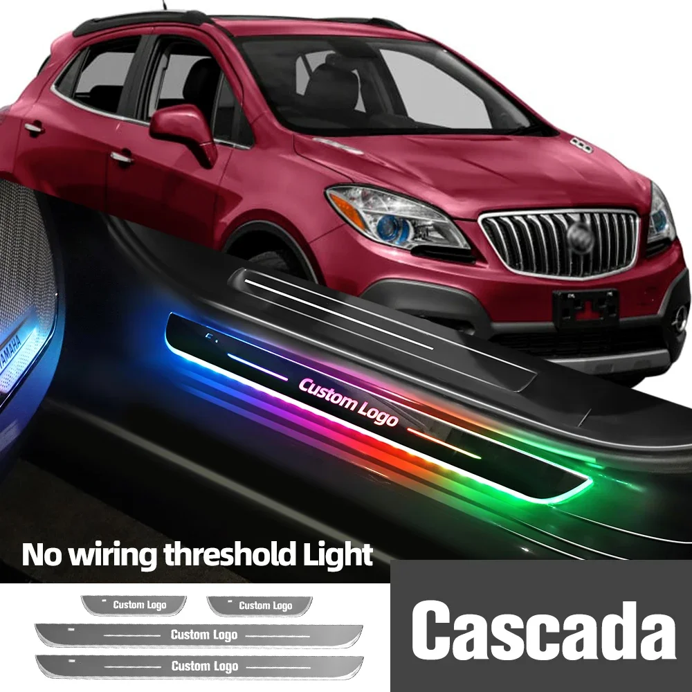 

For Buick Cascada 2016-2019 2017 2018 Car Door Sill Light Customized Logo LED Welcome Threshold Pedal Lamp Accessories