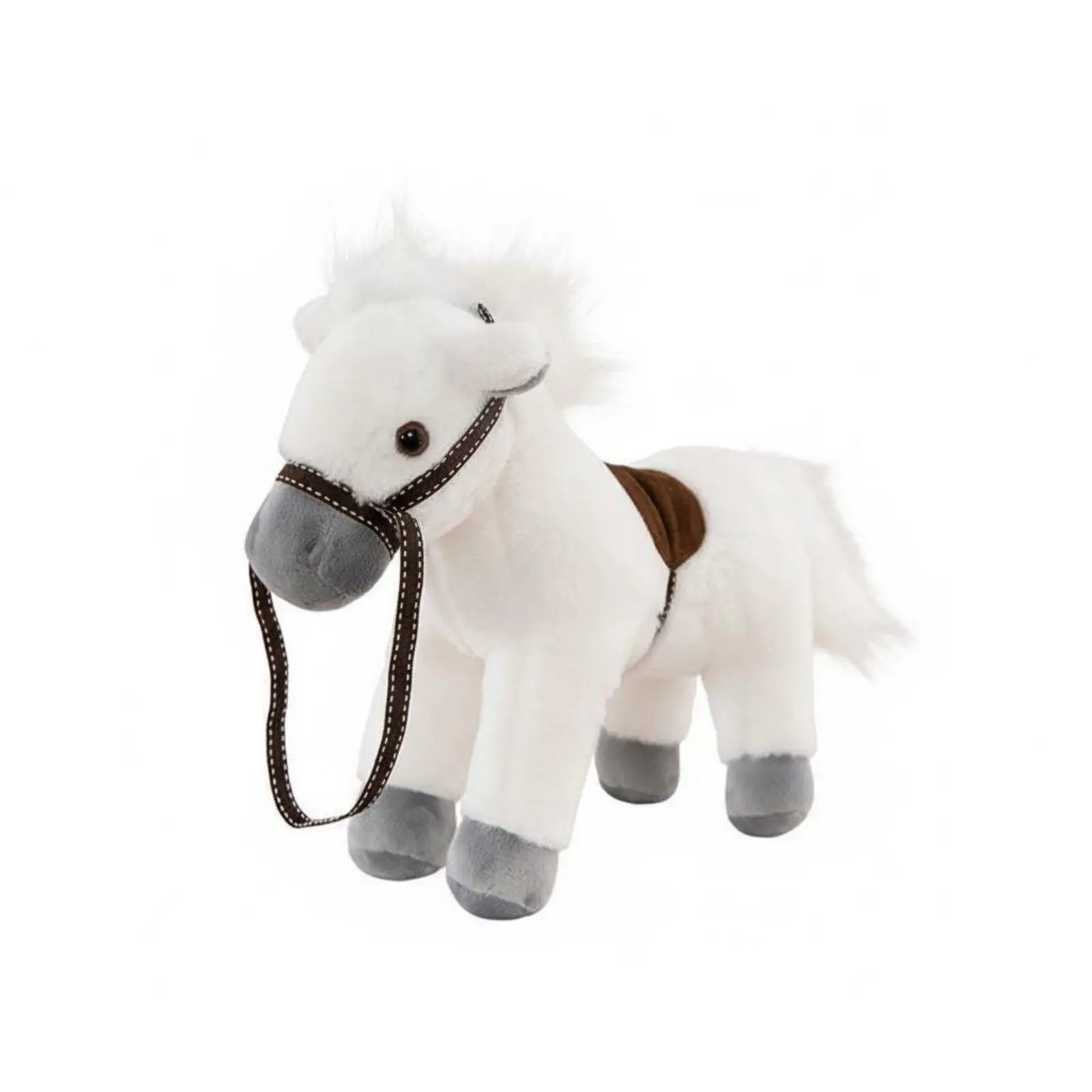 Adorable Plush Pony Stuffed Animal Horse Toy with Detailed Saddle for Equestrian Lovers