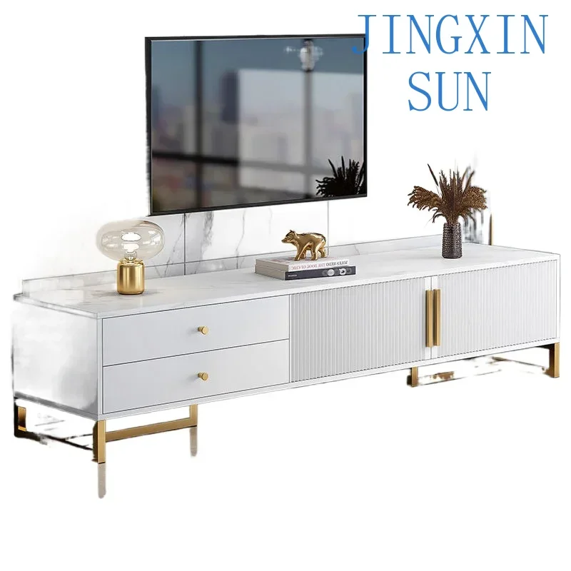 Floor Mobile Drawer Expandable Tv Stand Standing Vintage Wood Schedari Tv Table White Mobile Tv Soggiorno Furniture Living Room