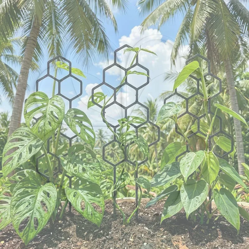 1PC Honeycomb Design Plant Trellis, Rustproof Plastic Support For Potted Vines And Flowers, Indoor Outdoor Garden Climbing Fram