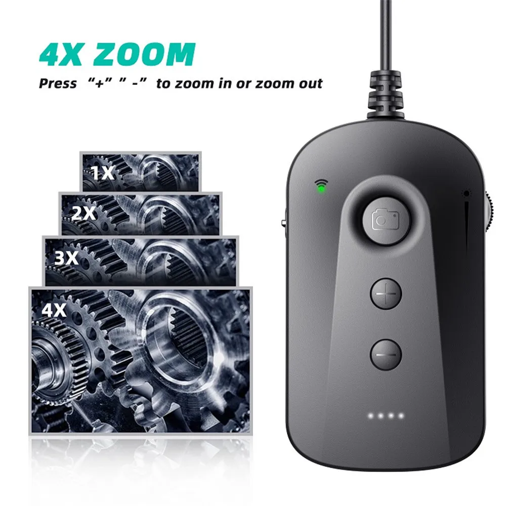 

2MP 1080P 3.9mm 4X Zoom Rigid Cable WIFI Endoscope Water-proof IP66 CMOS Borescope Inspection Digital Microscope Camera Otoscope