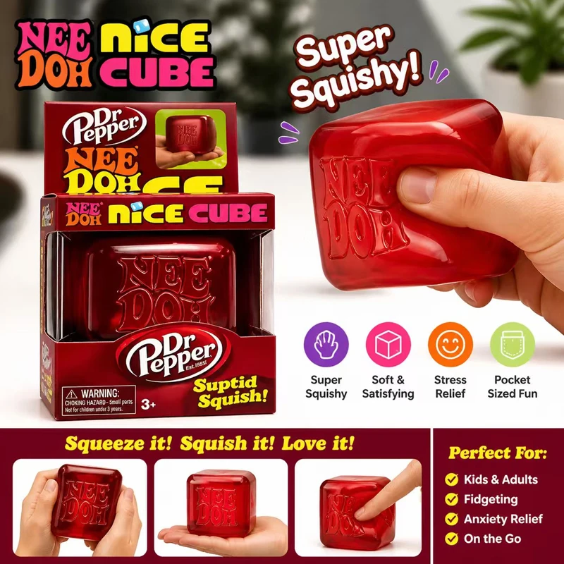 

2026 New Needoh Nice Cube Sensory Stress Reliever Fidget Tool for Anxiety & Focus Desk Sensory Cube for Adults & Kids the best