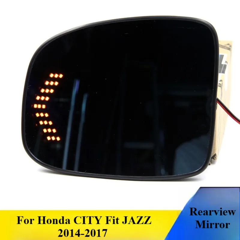 For Honda CITY Fit JAZZ 2014-2017 Car Rearview Mirror Heating Wide Angle Dynamic Turn Signal Anti-glare HD Reversing Blue Mirror view 4