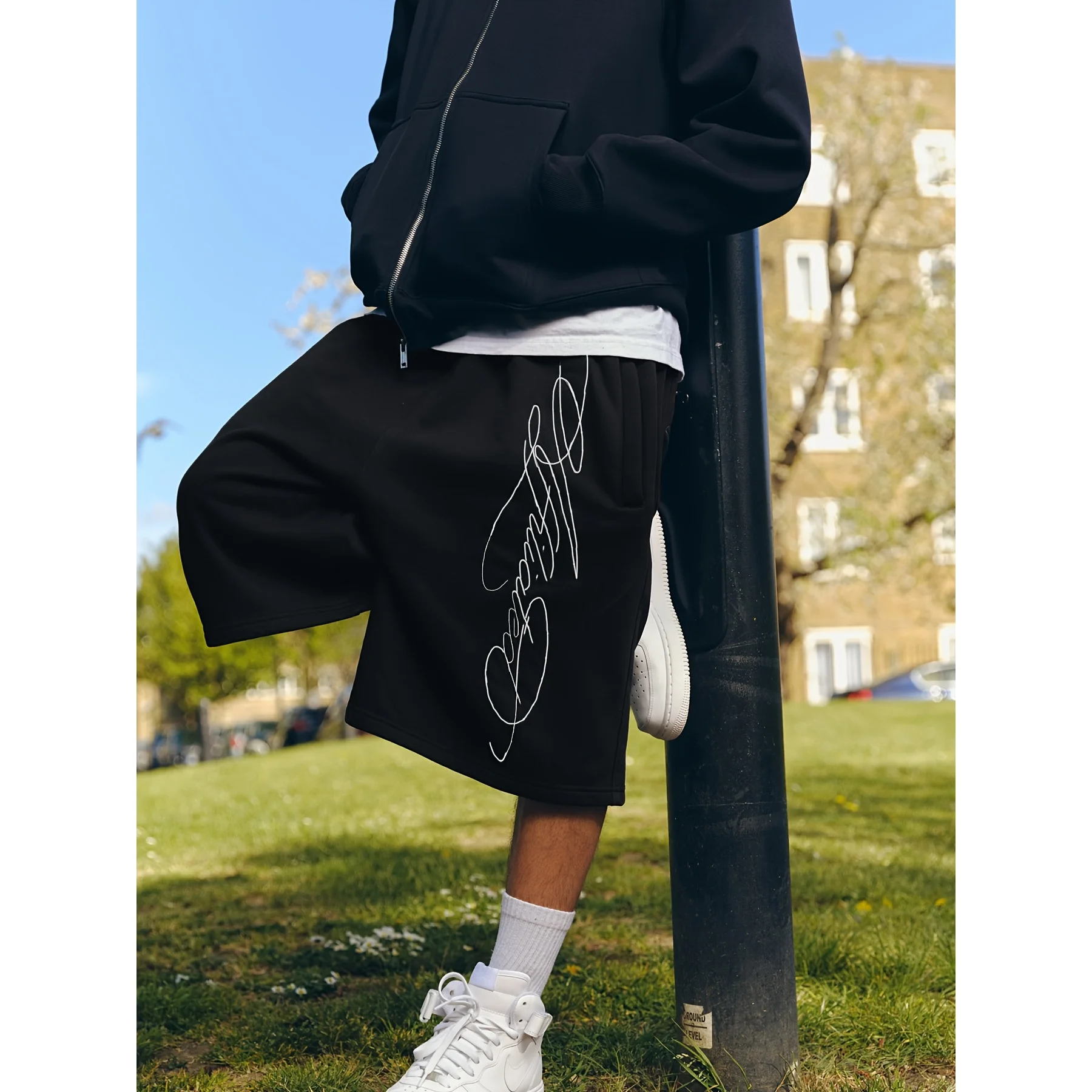 Retro Hip-Hop Summer Mid-Length Pants, Trendy Loose Casual Shorts, Unisex Style