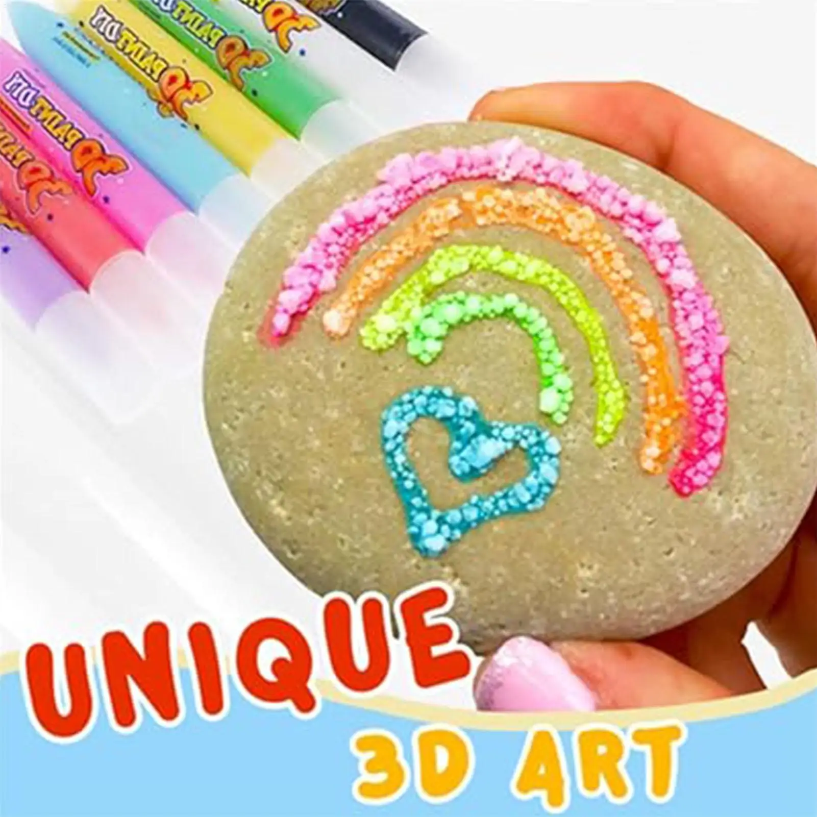 3D Printed Bubble Drawing Pen Popcorn Pen Colorful Handmade Heat Activated Painting Markers Cotton 3D Printing Painting Puff Pen