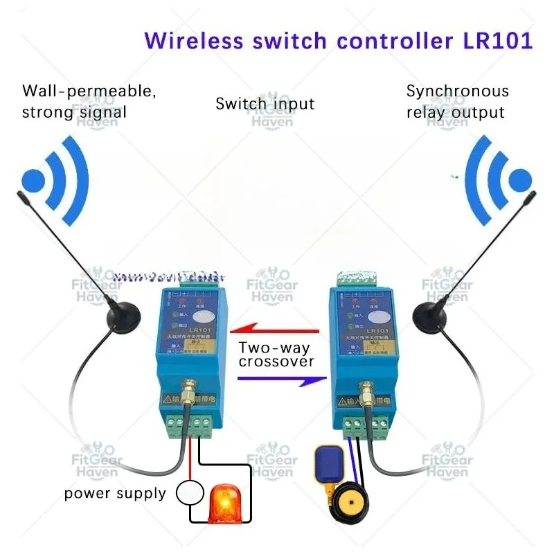 LR101 Wireless Transmitter Receiver Module Remote Relay Switch Transmitting & Receiving Pair