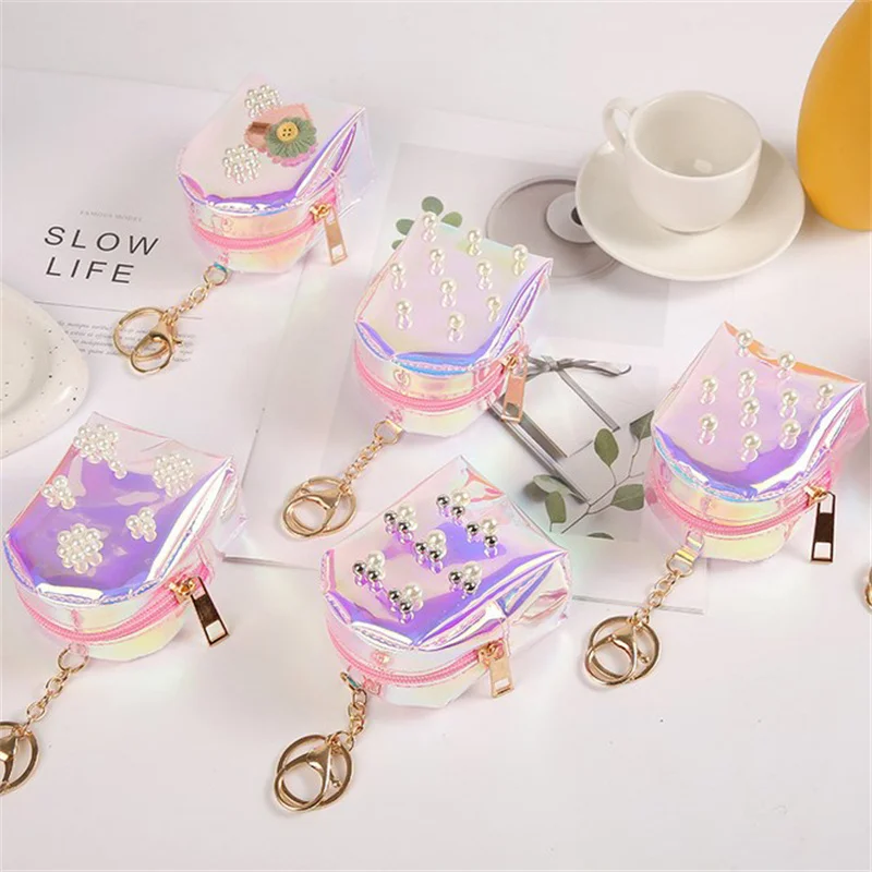 New Colorful Transparent Versatile Lightweight Earphone Bag Mini Storage Bag Fashion Key Wallet