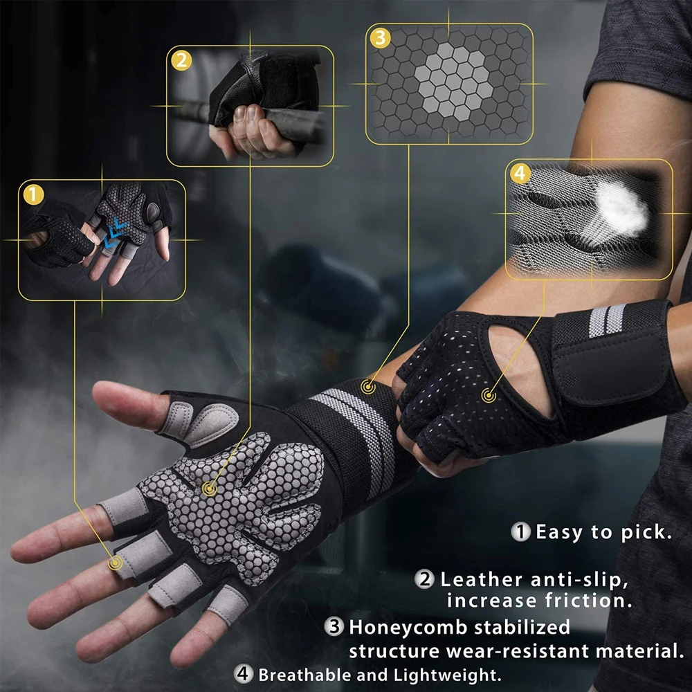 Gants de compression sans doigts pour hommes et femmes, attelle de poignet de soutien de la main, sans arthrite, canal carpien, sports, 1 paire