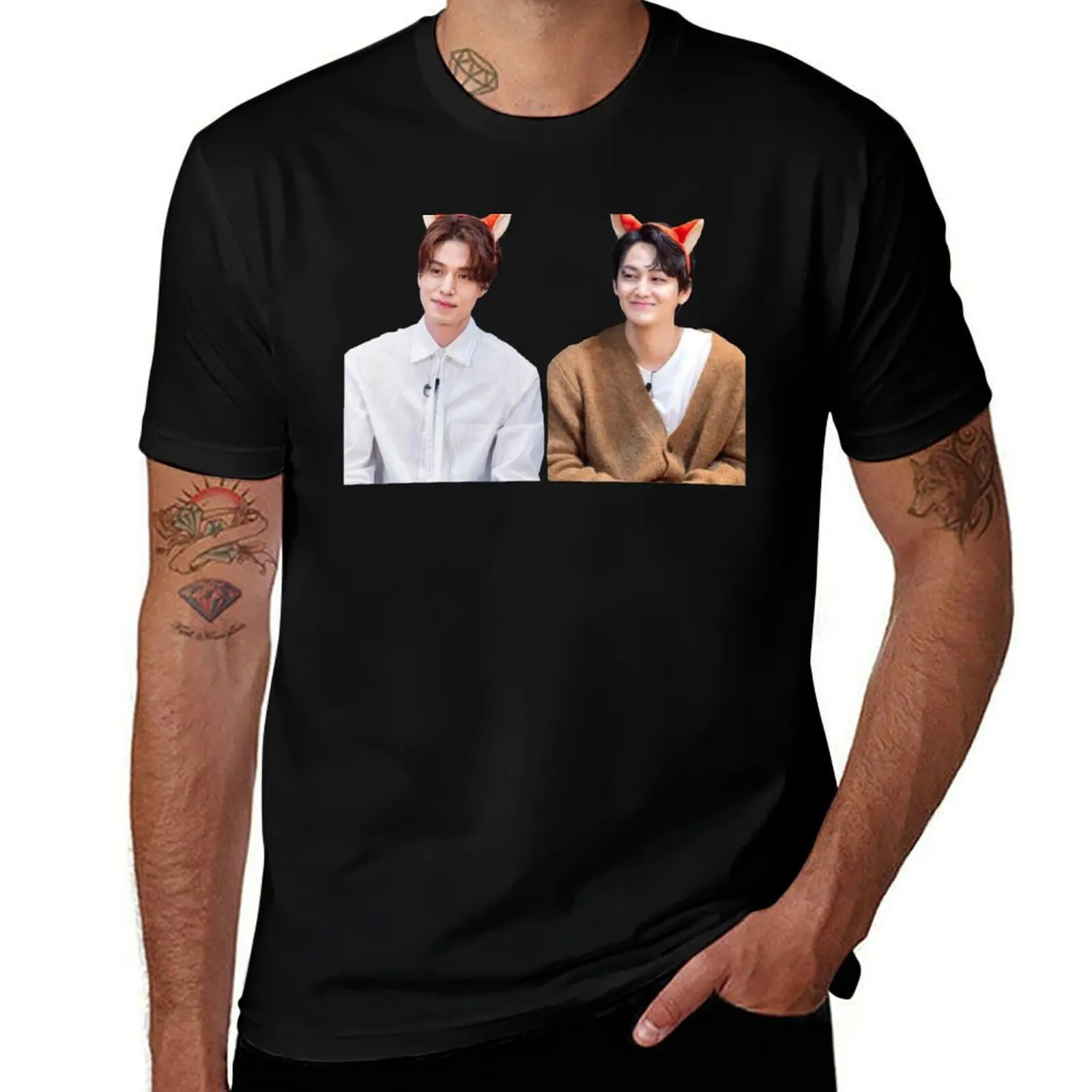lee dong wook- kim bum T-Shirt Casual Everyday Short Sleeve T-Shirt