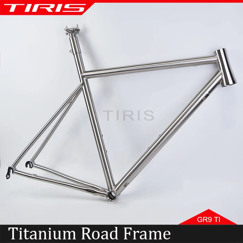 TIRIS-DR7 Titanium Bike Integrated Seatpost  Road Bicycle Frame for comfortable, commuting and touring ，Custom