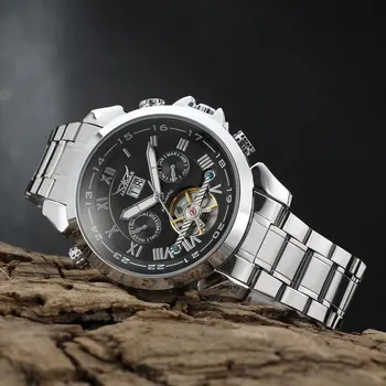 JARAGAR original luxury automatic watch men stainless steel elegant mechanical luminous waterproof male wrist watches