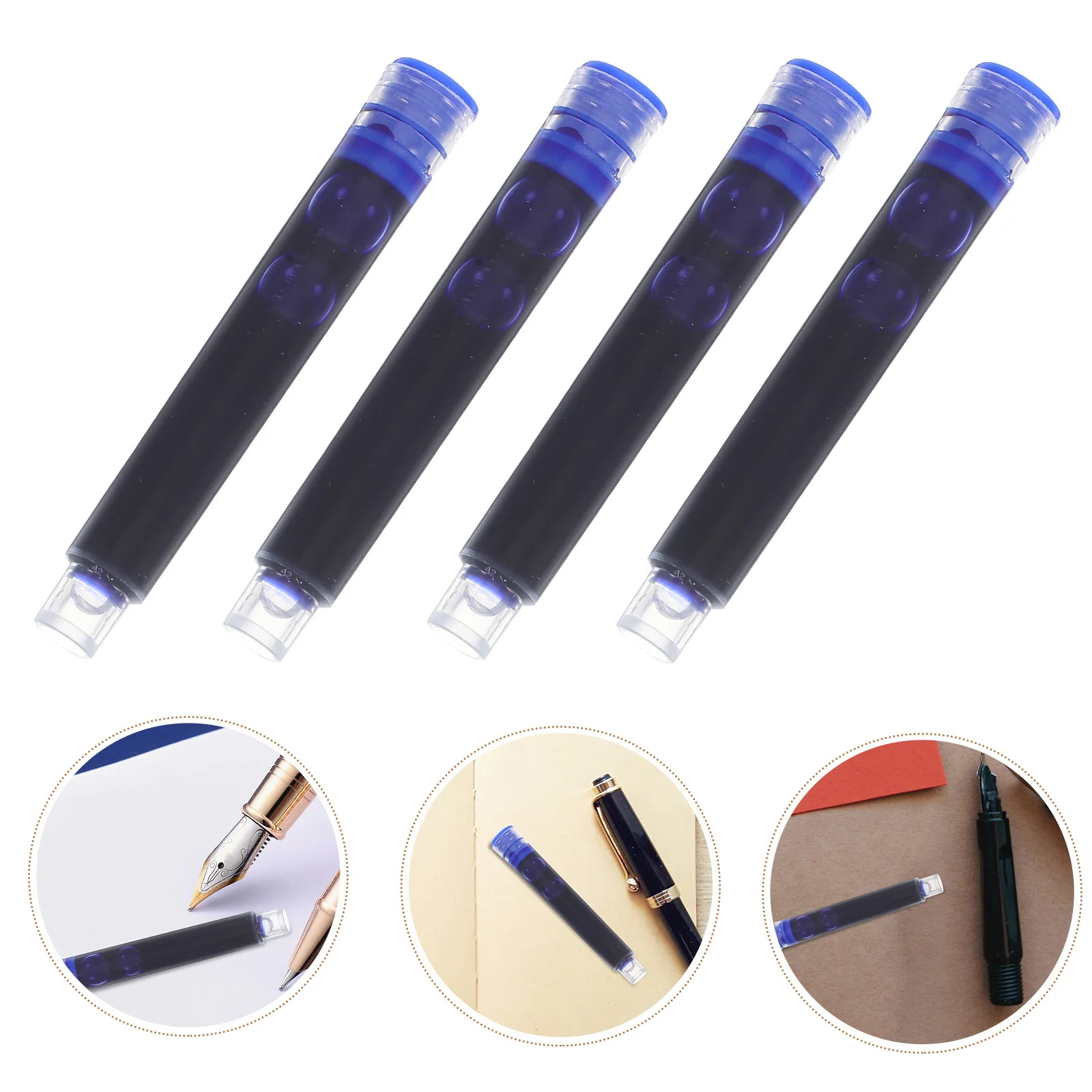 1Set Fountain Pen Ink Replacement Cartridges Smooth Flow Fast Dry Ink for Practice Books Notes School Office Wide Compatibility