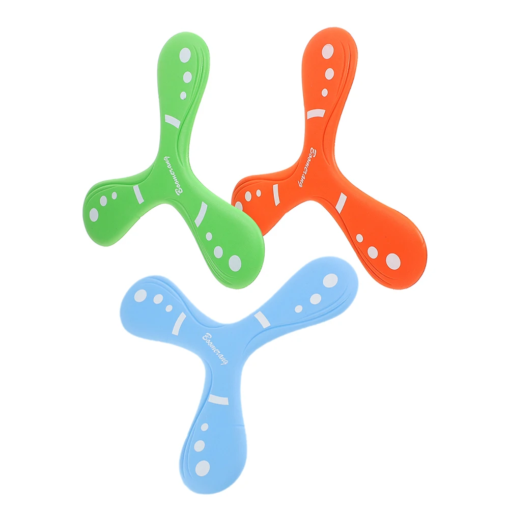 

3 Pcs Boomerang Kids Plaything Toy Soft Durable Flying Outdoor Game Family Beach Camping Entertainment Toys