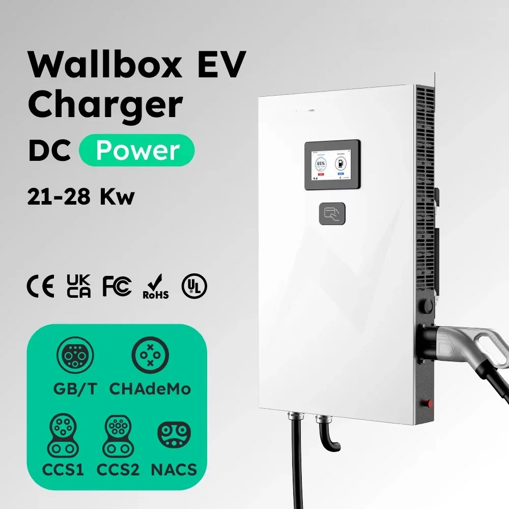 PENODA New Single Phase 240V 96A 21KW DC Wallbox EV Charging Station OCPP RFID Enabled GB Manufacturing CCS1GBT CCS2