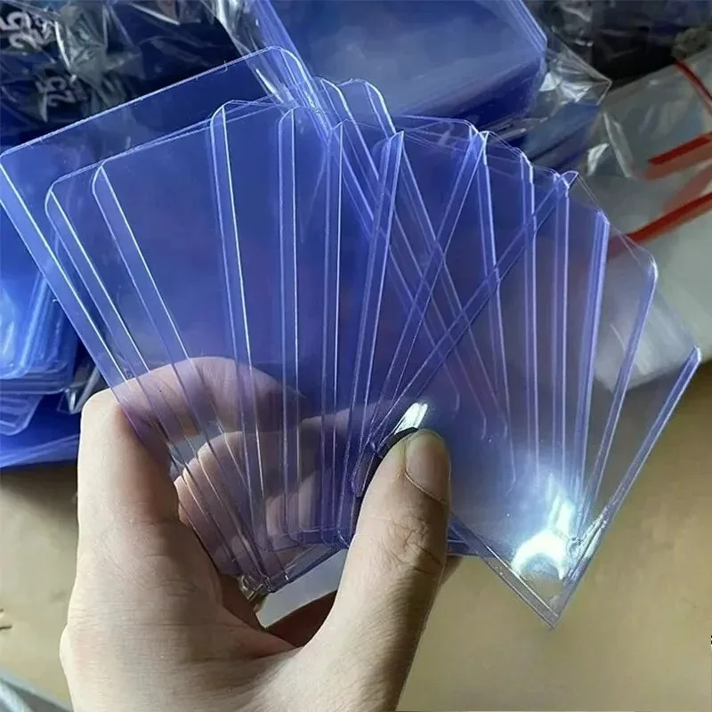 10-100 pçs claro pvc protetor pequeno cartão manga de plástico duro capa de foto para colecionável titular do cartão de negociação acessórios diy