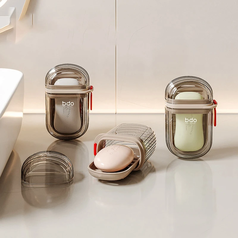 N85R-4PCS Custodia per sapone da viaggio Portasapone portatile Contenitore per sapone da viaggio con coperchio Portasapone da bar portatile Portasapone da viaggio