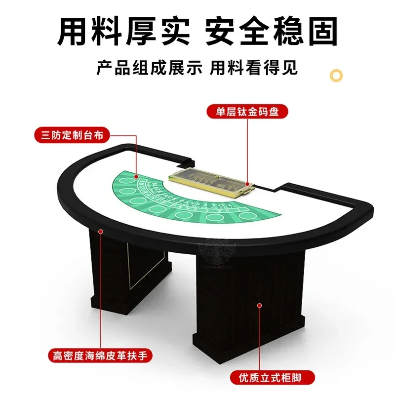 Portable Blackjack Poker Table with Chip Storage Bag Foldable Texas Holdem Game Mat for Home Entertainment Room Chess Board
