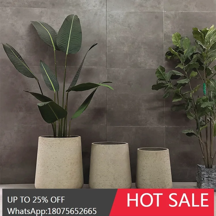 SGF الحديثة قطرة الماء شكل الطابق الاسمنت زهرية المنزل البستنة النباتات الخضراء الديكور
