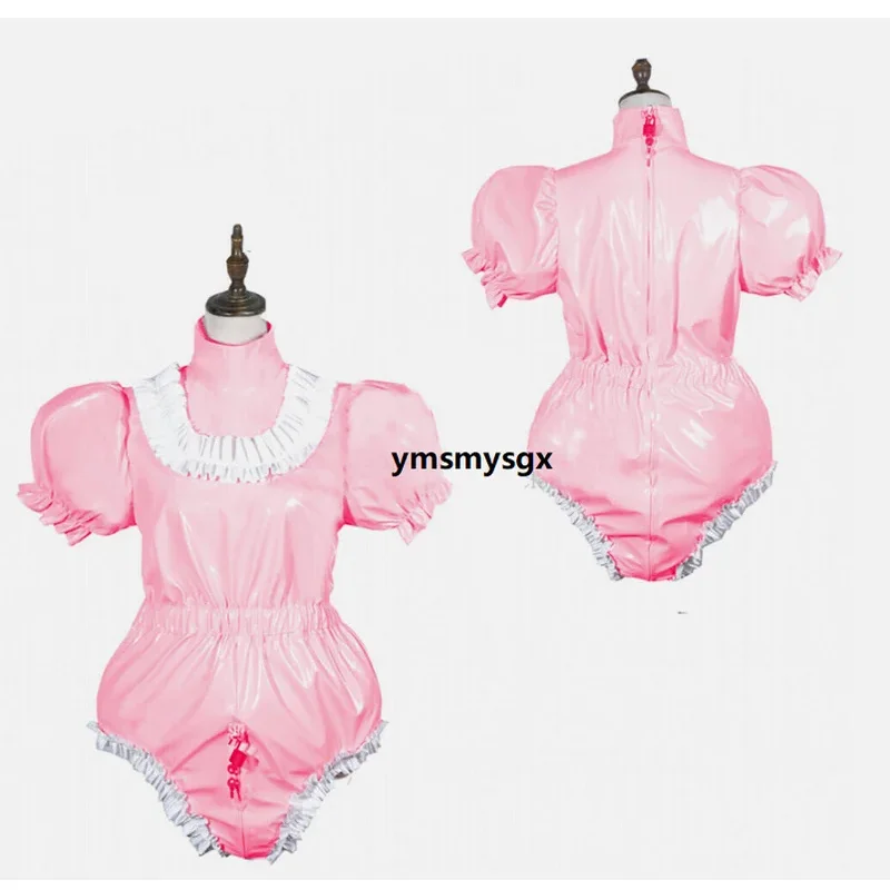 

Adult baby rompers vinyl maid sippy PVC lockable cosplay costumes tailor-made