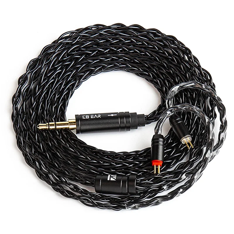 KBEAR ST12  8 core HiFi Earphone 4N OFC silver-plated Upgraded Cable  3.5/4.4mm MMCX/0.78mm 2Pin for Lark Rosefinch KS1 - view 5