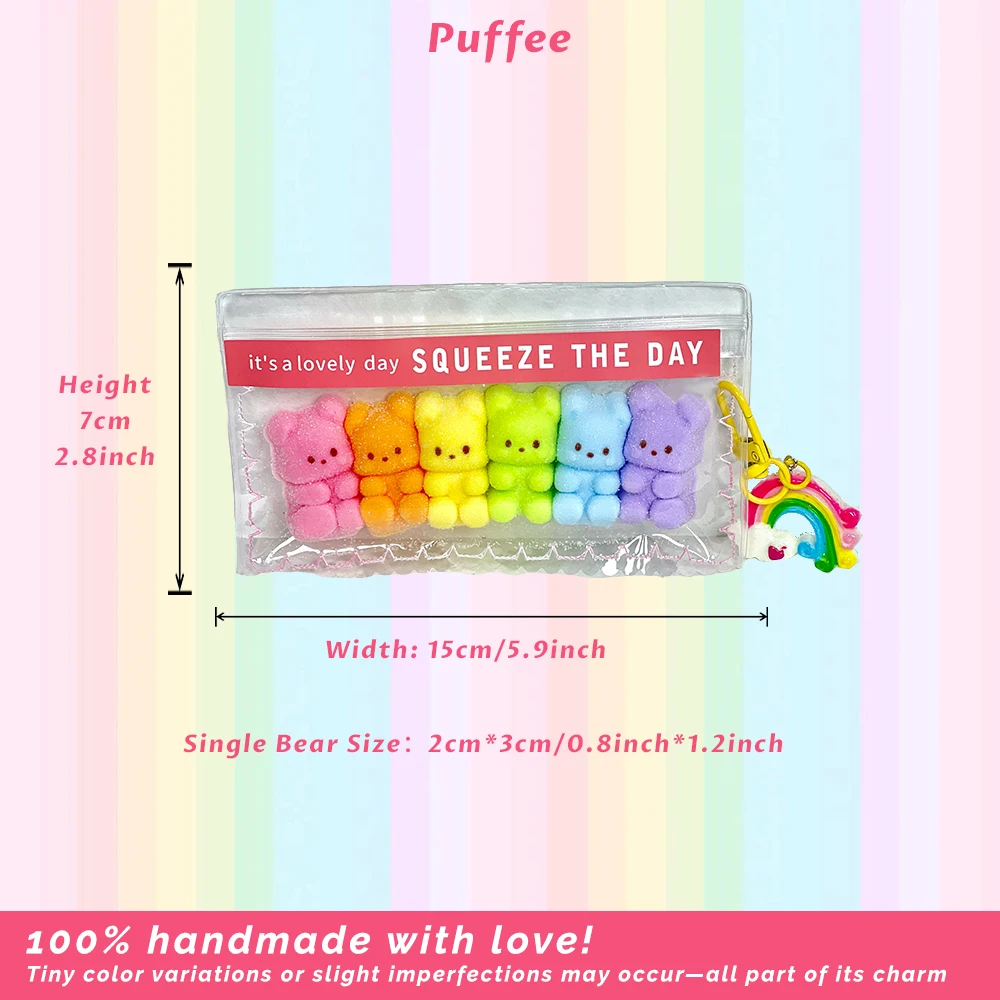 Oso de dopamina, Taba blando de silicona de calidad alimentaria, juguete para apretar hecho a mano suave y cremoso para aliviar el estrés en la oficina, regalo de Navidad y Pascua