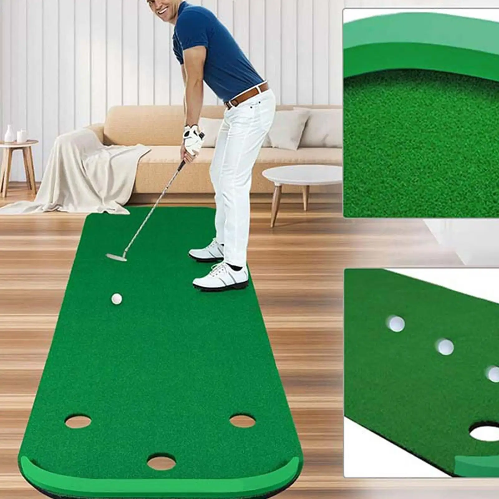 

Golf Putting Mat Golf Accessories Improving Putting Skills Portable Training Equipment for Outdoor Office Lawn Home Indoor