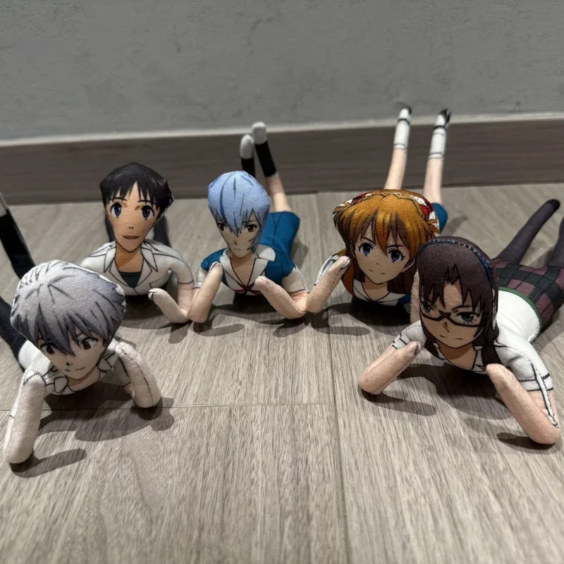 28CM Evangelions Ayanami Rei Plush Toy Cartoon Action Figure Cosplay Stuffed Dolls Flexible Iron Wire Abstract Model Fans Gift