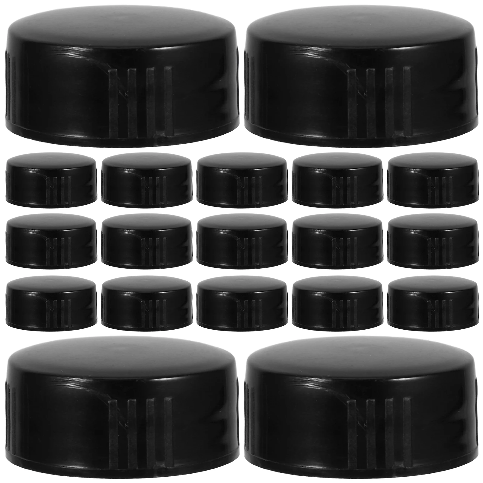 

24pcs Essential Oil Bottle Caps Black White Sealing Dropper Lids Aromatherapy Bottles Compatibility Stylish Design Plastic Small