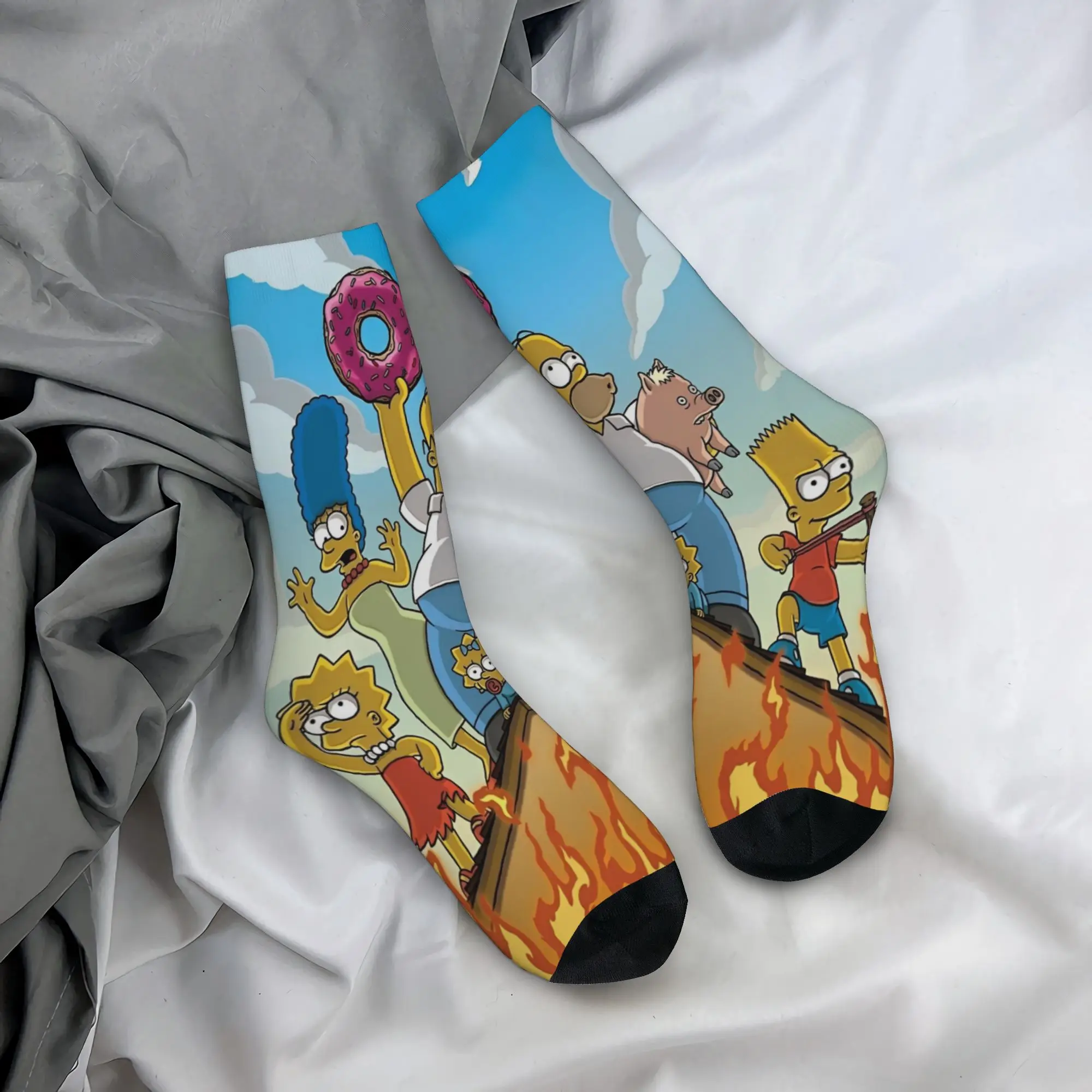 Simpsoneds Socks for Women Men Merchandise All Seasons  Soft Crew Socks Breathable