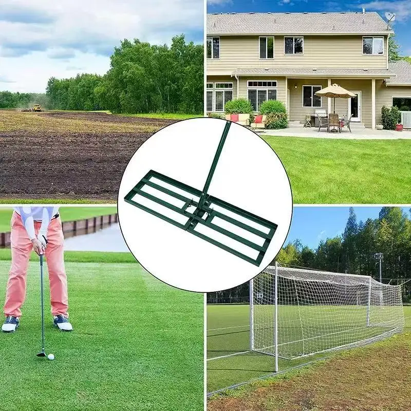 Outils de tonte à gazon personnalisés, équipement d'entretien de terrain de golf de jardin et râteaux à gazon personnalisés 2025