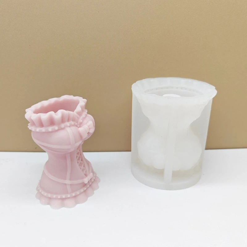 DIY Plant Vase Silicone Mold for Making Plaster Flower Pots Resin Molds Wedding Dress Pen Holder Gardening Home Decor Dropship