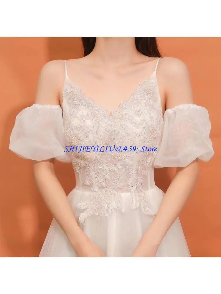 E21F Gorgeous Pleated Tulle Sleeve Puff Elegant Armwear Wedding Sleeve Supply