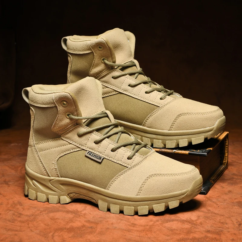 YRZL Men's Hiking Boots  Waterproof Anti Slip Trekking Shoes Mens Mountaineering Boots Outdoor Adventure Footwear Comfortable