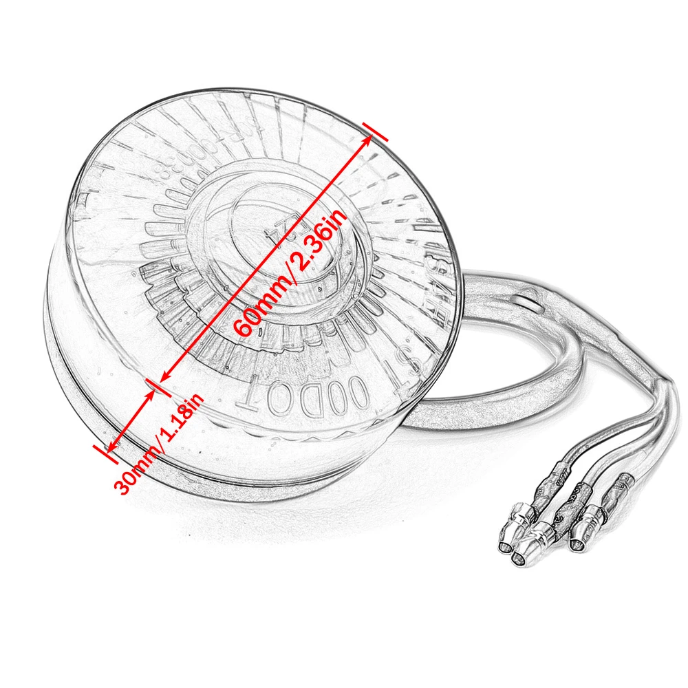 For Harley Davidson Cafe Racer Motorcycle Universal LED Rear Brake Tail Stop Light License Plate Light