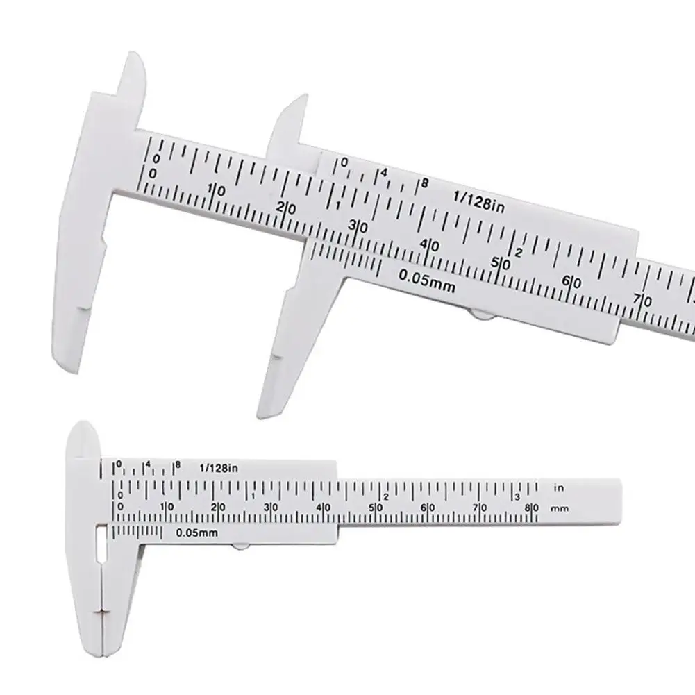 0-80mm Vernier Caliper Double Plastic Rule Scale Scale Gauge Micrometer Measuring Instruments For Installation Renovation Work