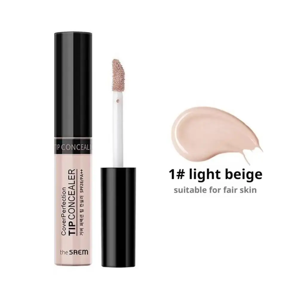 Corrector de alta cobertura Saem, maquillaje facial líquido, corrector de ojeras SPF28, protección solar para maquillaje de piel impecable, 6,5g