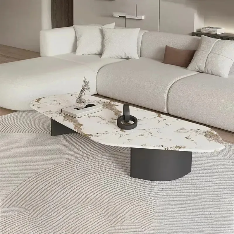 

Cream Cloud Nordic Coffee Tables Marble Effect Retro Luxury Design Coffee Tables Universal Waiting Kaffee Tische Home Furniture