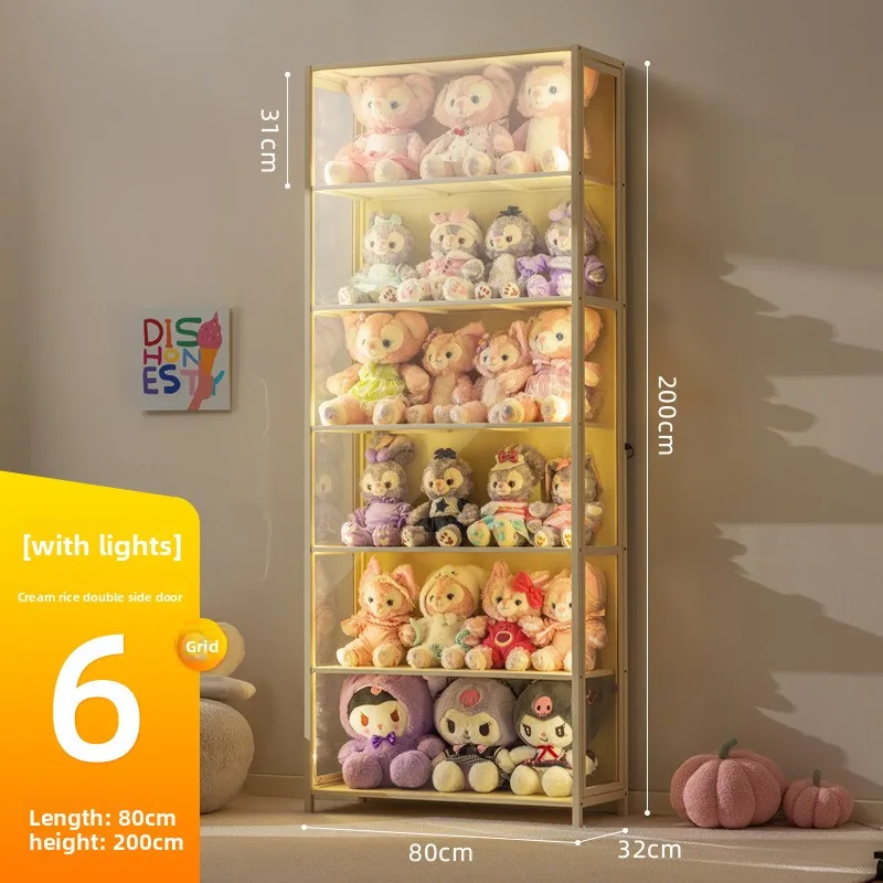 

Figure Display Cabinet with Light Cabinet Transparent Lego Display Cabinet Household Model Display Cabinet Toy Display Rack