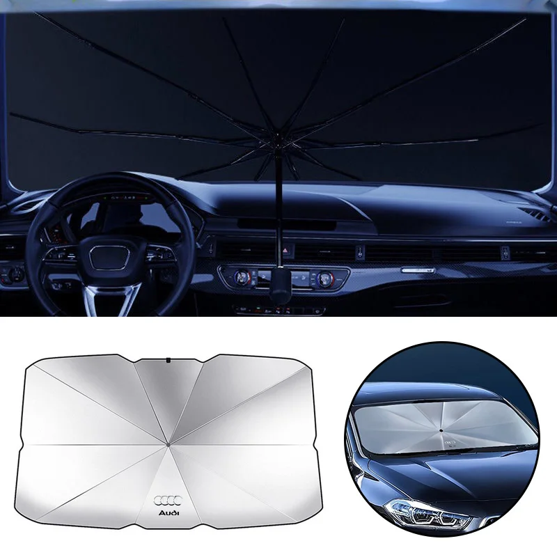 Pare-soleil pour pare-brise de voiture, protection UV, parapluie pour Audi A1 A2 A3 A4 A5 A6 A7 A8 Q1 Q2 Q3 Q4 Q5 Q6 Q8 TT RS4 RS3, 1 pièce