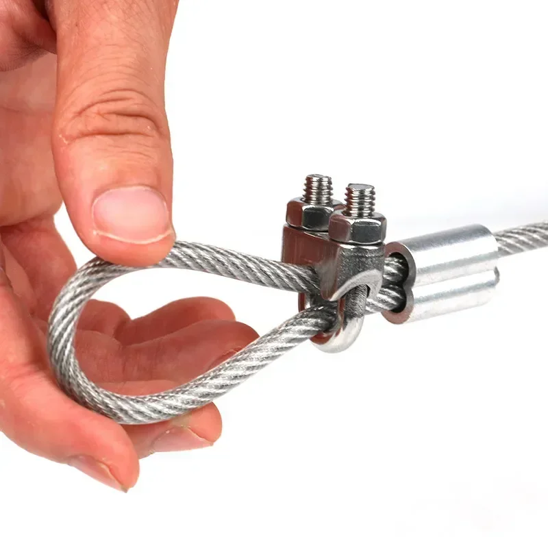 Size M8 M10 M12 M14 M16 M18 Stainless Steel Wire Rope Clamp U-shaped Screw Bolt Nut Complete Set cable Saddle Tie Buckle